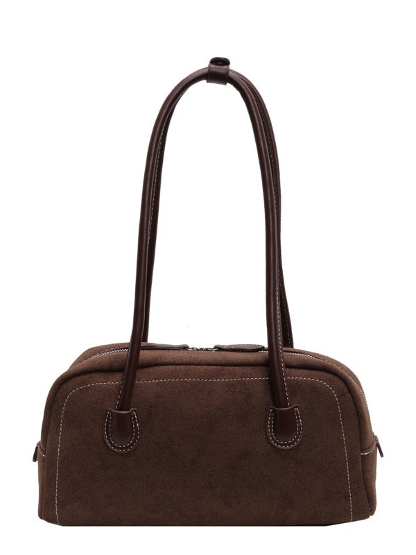 Bolso de hombro retro con efecto esmerilado, estilo «pillow bag» informal