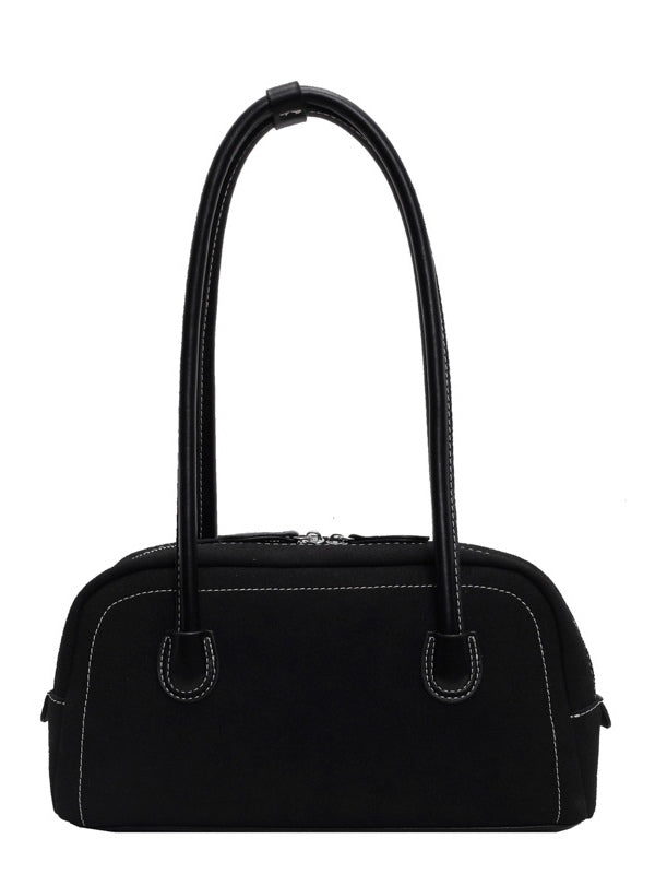 Bolso de hombro retro con efecto esmerilado, estilo «pillow bag» informal