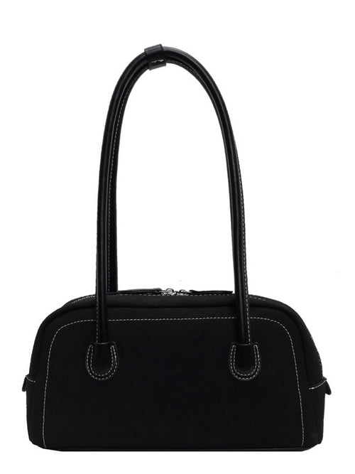 Bolso de hombro retro con efecto esmerilado, estilo «pillow bag» informal