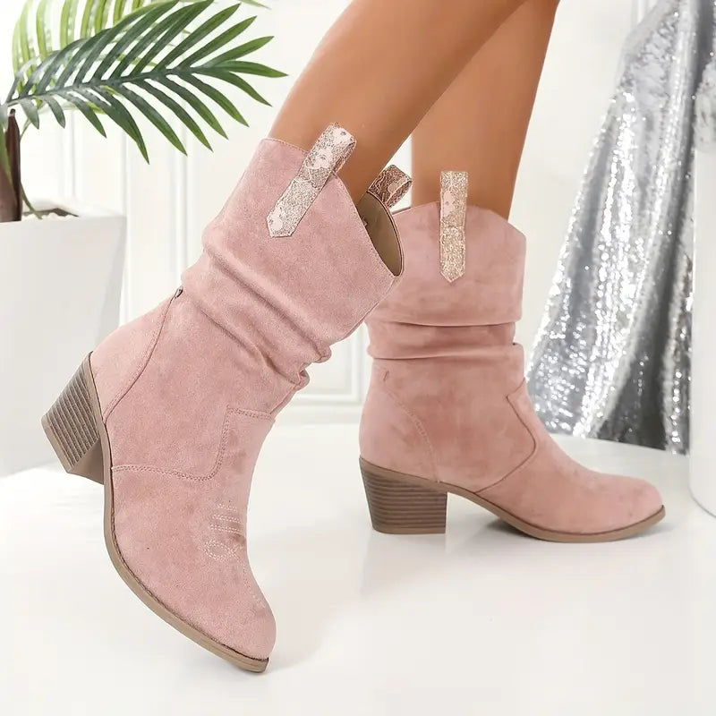 Botines vintage de estilo vaquero con borlas