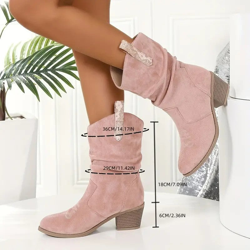 Botines vintage de estilo vaquero con borlas