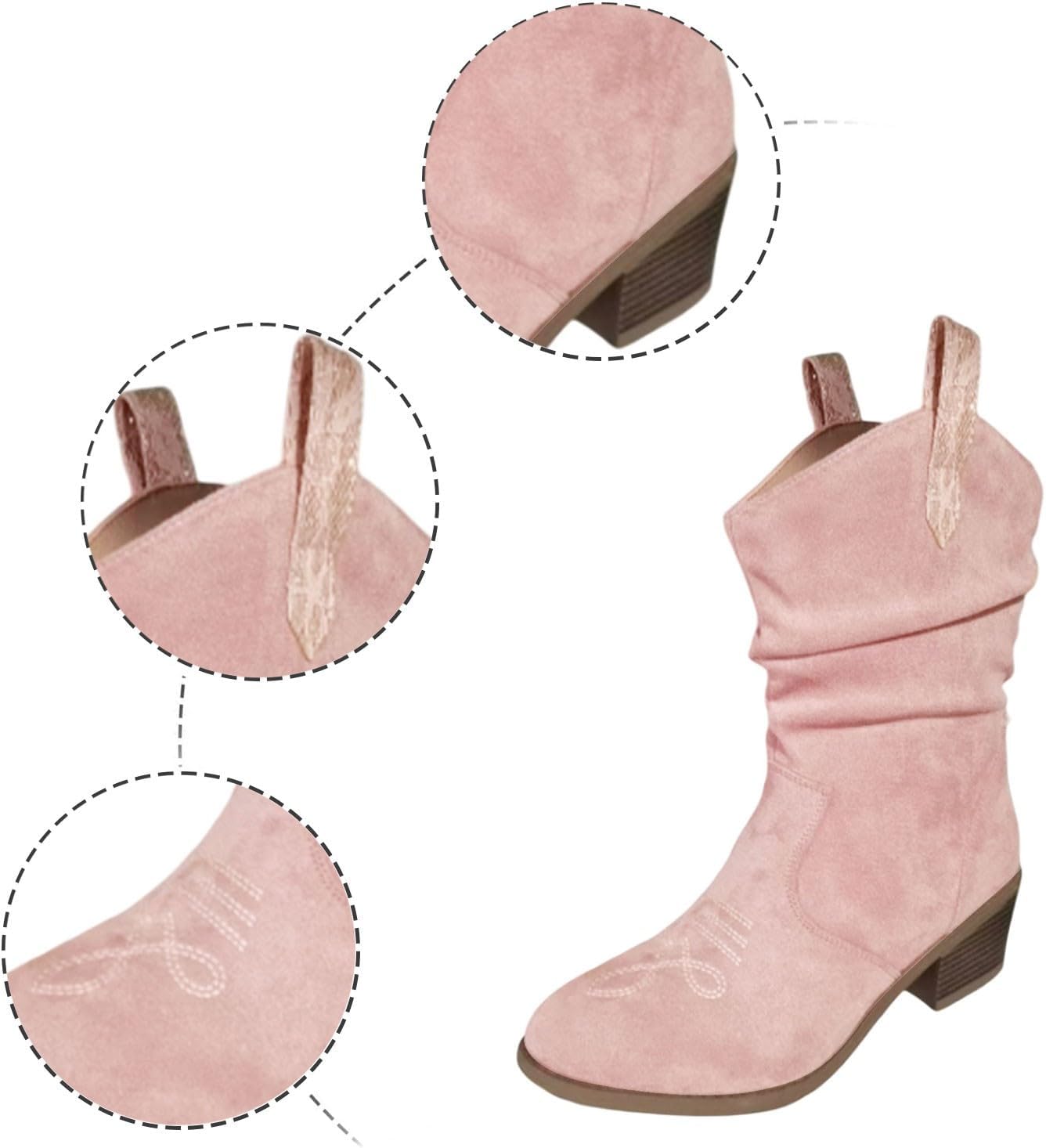 Botines vintage de estilo vaquero con borlas