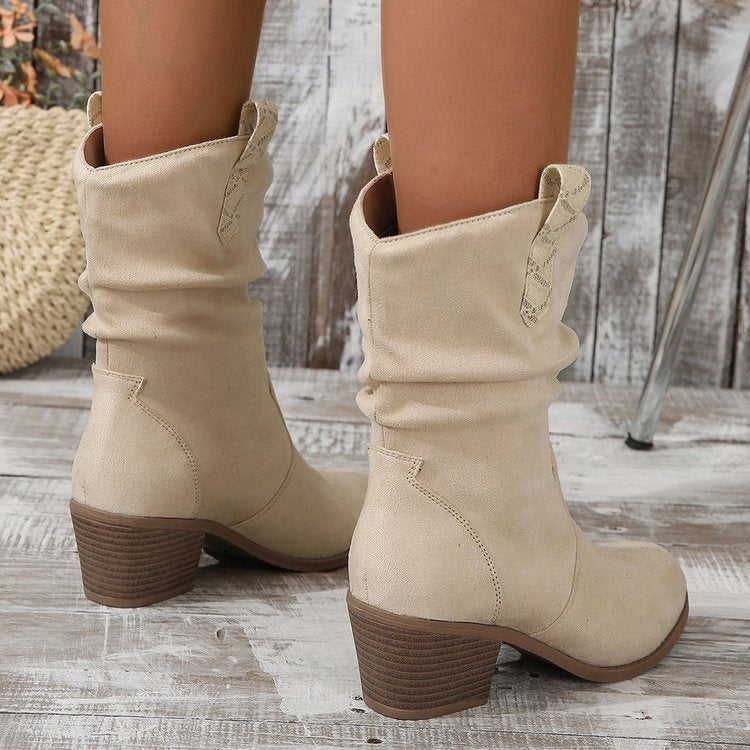 Botines vintage de estilo vaquero con borlas