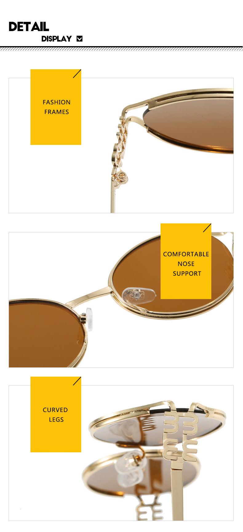 Gafas de sol ovaladas y huecas