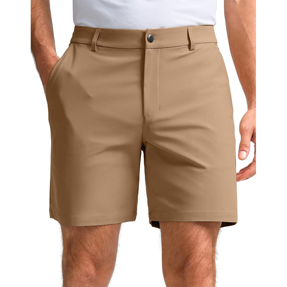Men's multi-pocket casual workwear suit shorts