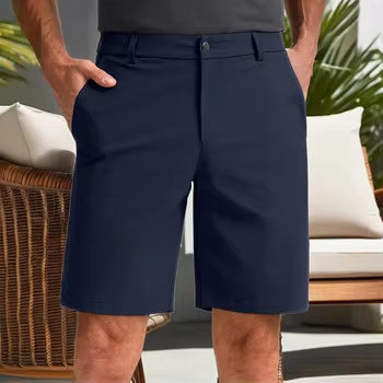 Men's multi-pocket casual workwear suit shorts