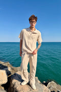 Pantalón Cancún de lino beige