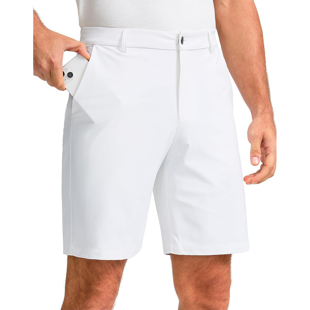Pantalones cortos de trabajo informales para hombre con múltiples bolsillos