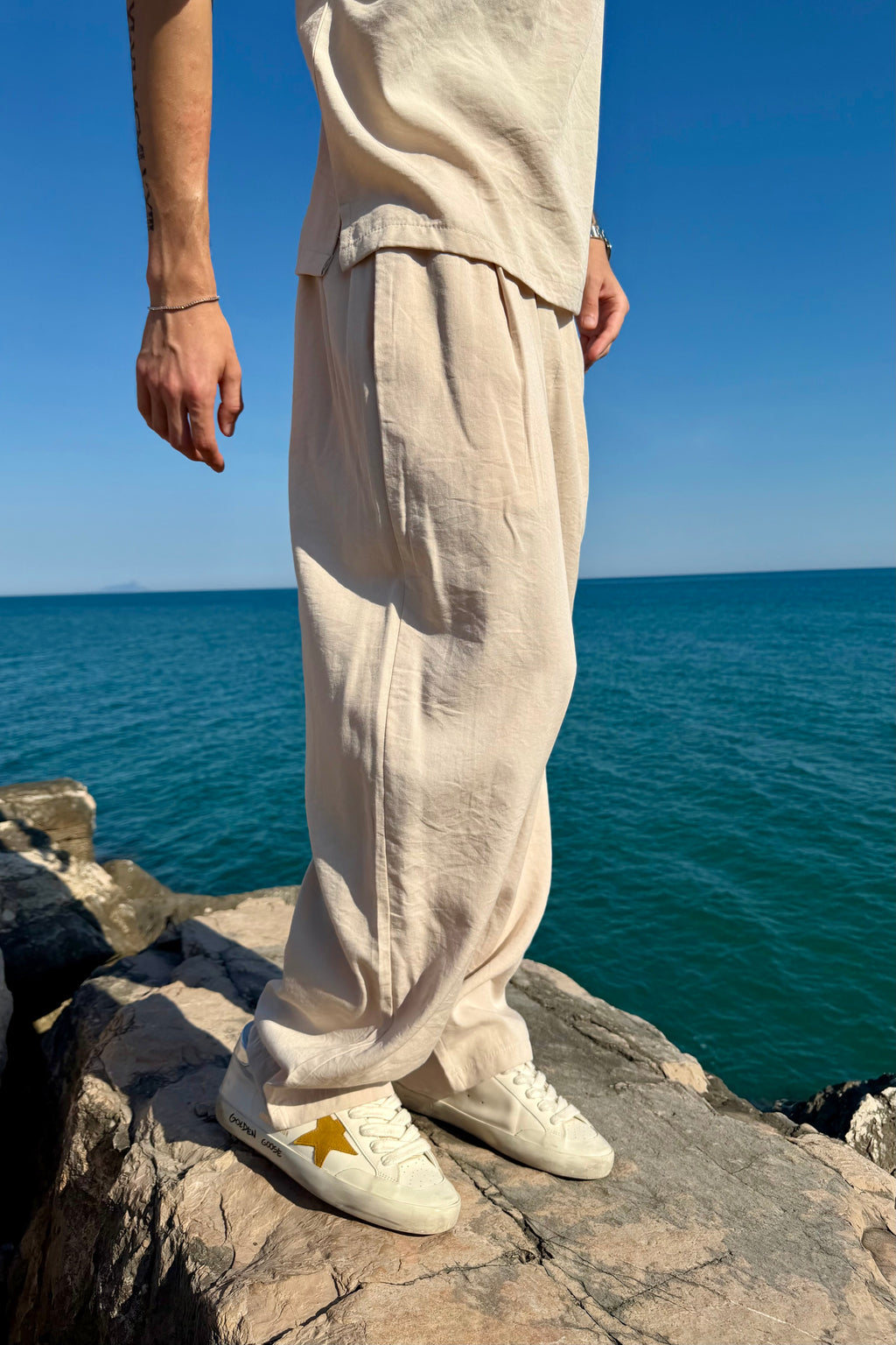 Pantalón Cancún de lino beige