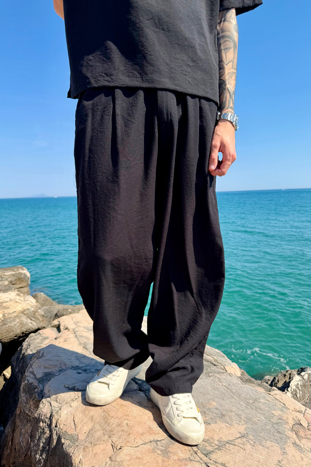 Pantalón Cancún de lino blanco