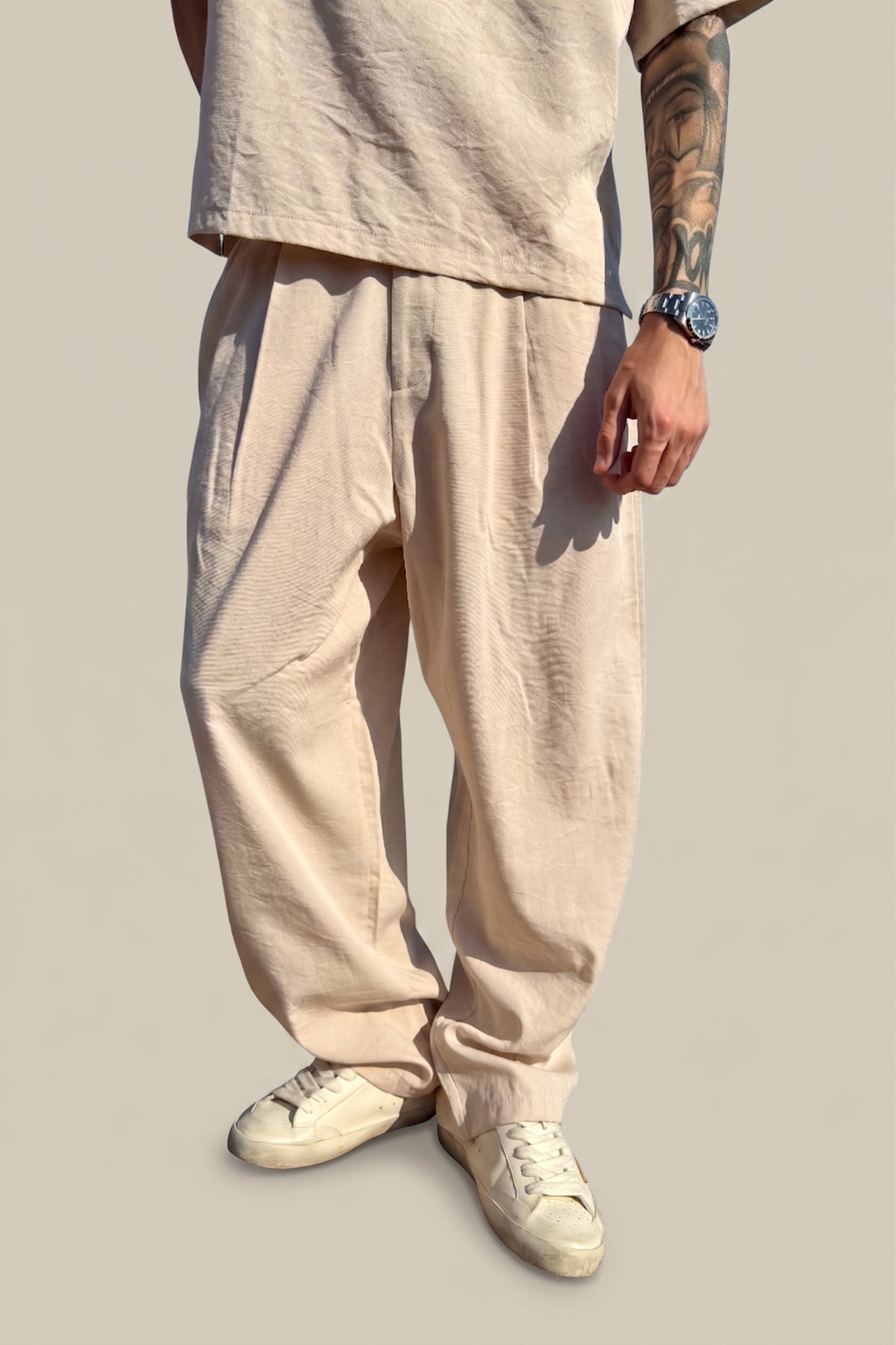 Pantalón Cancún de lino beige