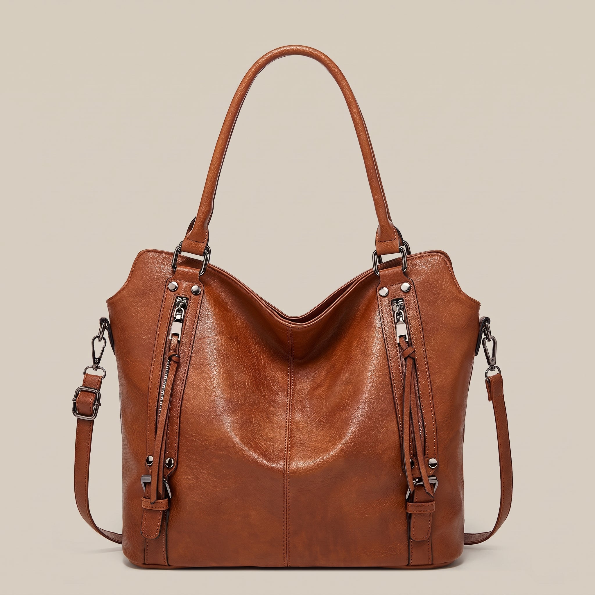 Bolso shopper de piel sintética para mujer: versátil, con compartimentos prácticos, incluye una bolsita 💼