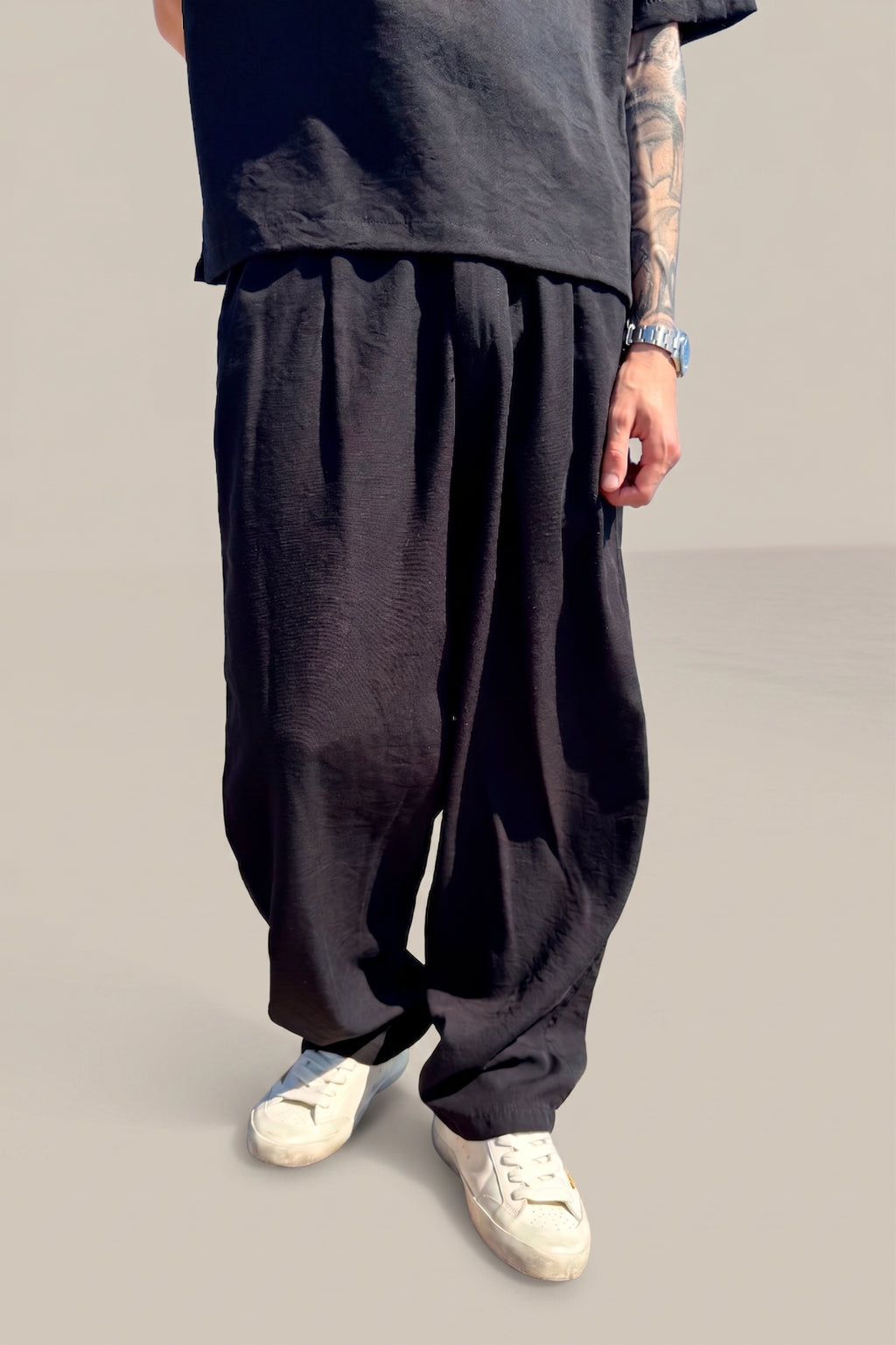 Pantalón Cancún de lino negro