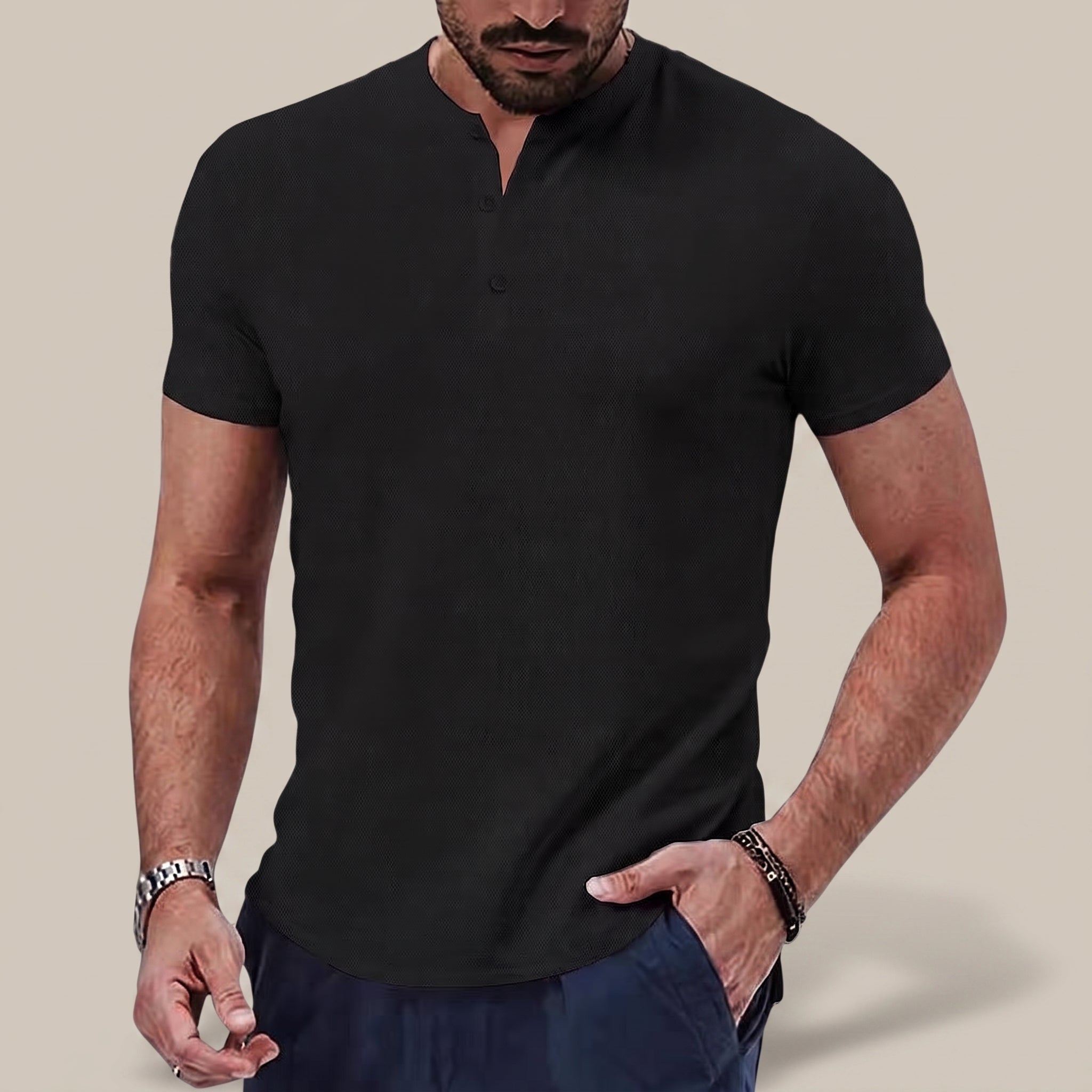 Polo informal de manga corta para hombre – Estilo clásico