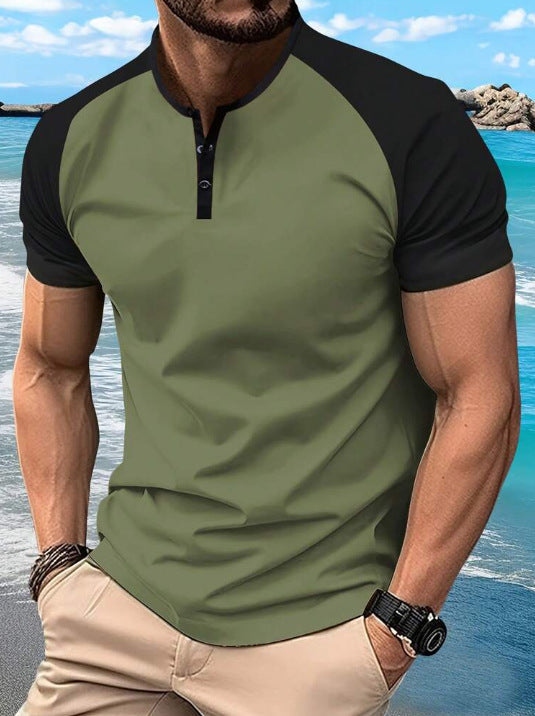 Polo Henley de alta gama para hombre