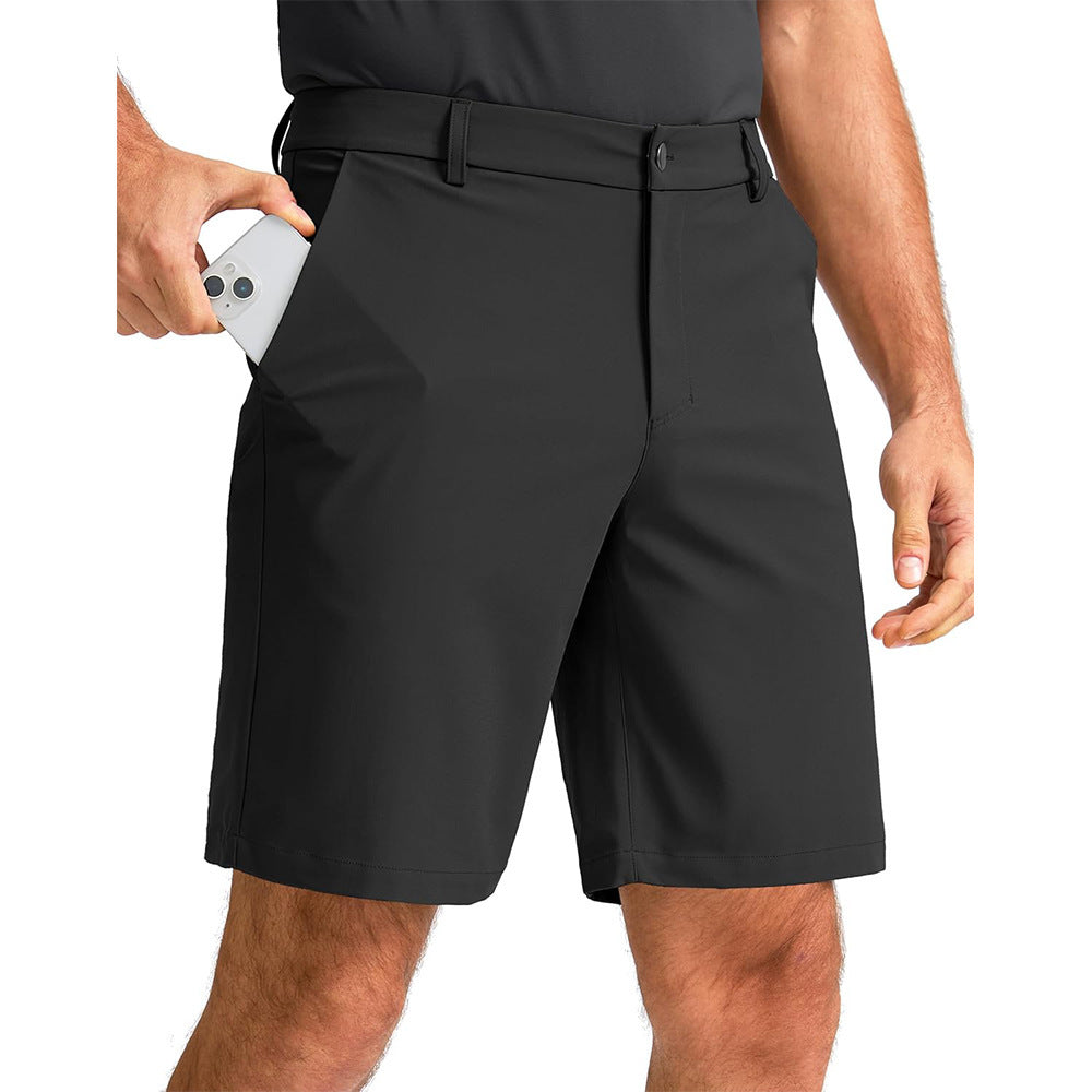 Pantalones cortos de trabajo informales para hombre con múltiples bolsillos