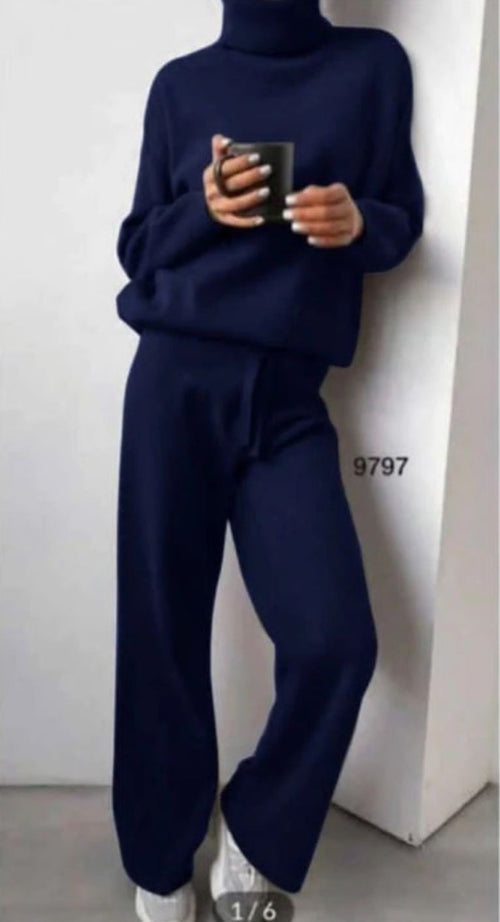 Completo Donna 2 Pezzi "ALEA" In Maglia Morbida Per Pantaloni Comodi E Maglia Di Pregio Taglie dalla 38 alla 60