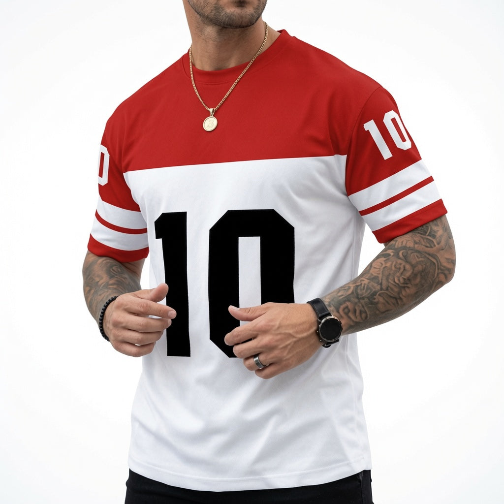 Camiseta deportiva de cuello redondo para hombre