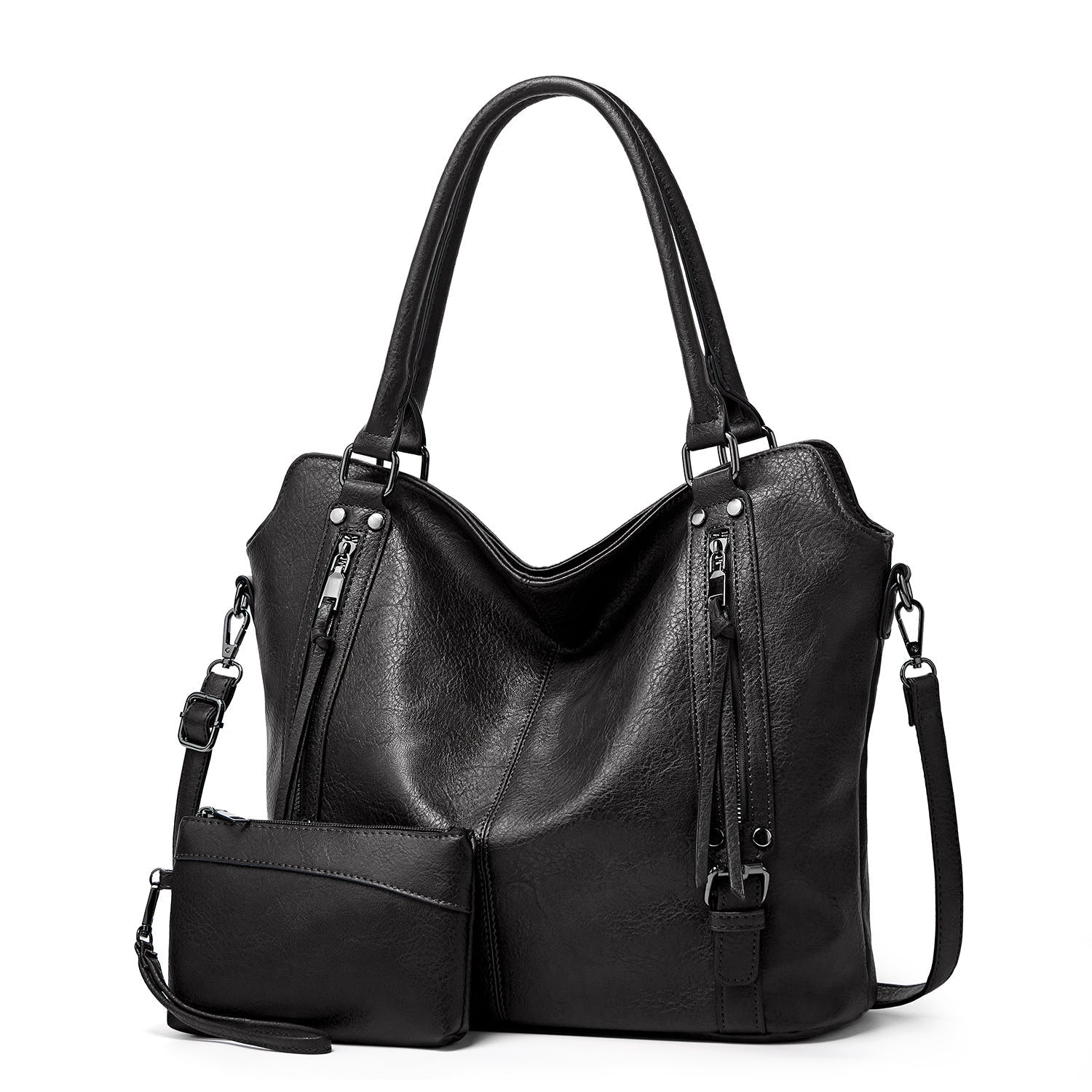 Bolso shopper de piel sintética para mujer: versátil, con compartimentos prácticos, incluye una bolsita 💼