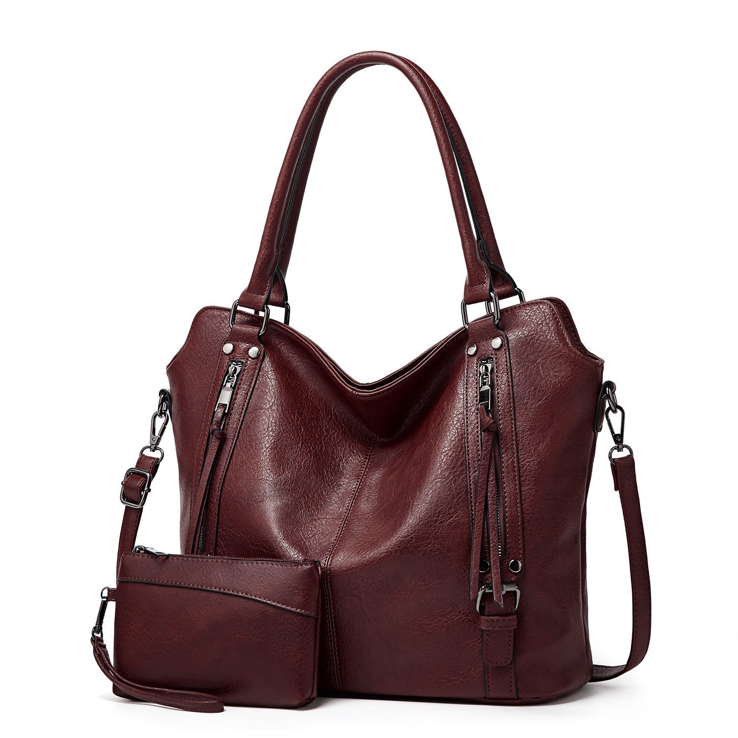 Bolso shopper de piel sintética para mujer: versátil, con compartimentos prácticos, incluye una bolsita 💼