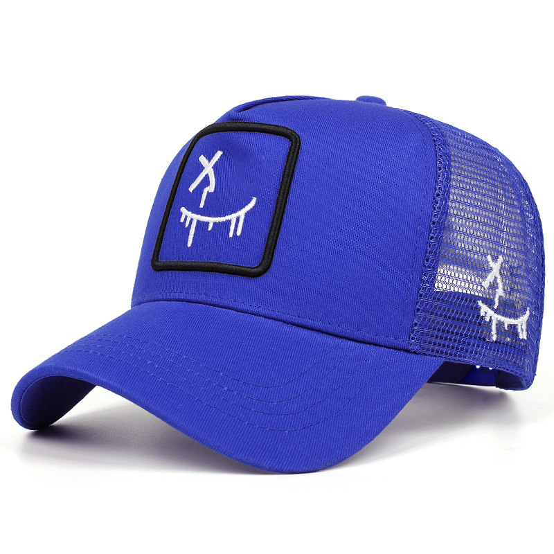 Gorra de béisbol unisex de estilo urbano con motivo de smiley