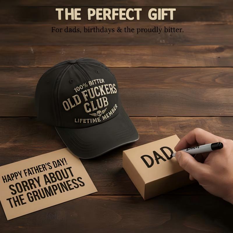 Gorra de béisbol vintage con un texto divertido