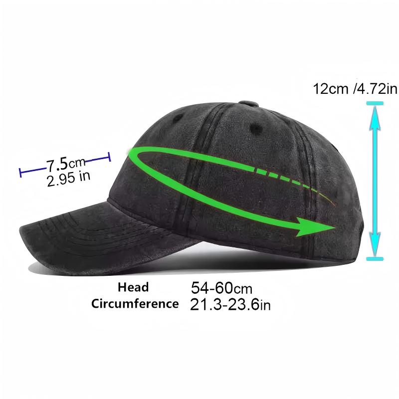 Gorra de béisbol vintage con un texto divertido